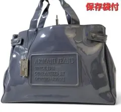 ほぼ未使用品 アルマーニジーンズ トートバッグ エナメル調 - メルカリ