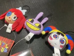 【未使用】アメイジングデジタルサーカス ぺたんこフェイスマスコット3種セット