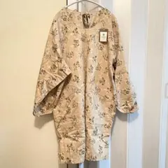 HARDY AMIES 花柄長袖　スモック　エプロン　割烹着のサムネイル