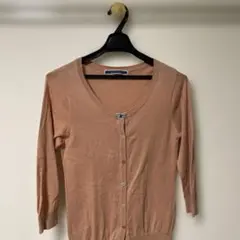 ピンク　 ニットカーディガン　レディーストップス