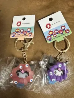 サンリオ✖️ミャクミャク　クリア　パステルキーホルダー 2個セット　クロミ