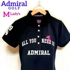 ADMIRAL アドミラル 半袖 ドライ ポロシャツ ブラック レディース M