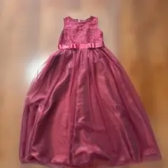 ワインレッド ドレス レーストップ