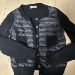 MONCLER ブラック ダウンカーディガン S