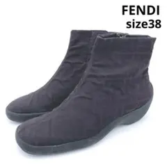 FENDI フェンディ ストレッチ ショートブーツ ズッカ柄 FF ブラックのサムネイル