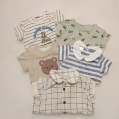 ベビー ロンパース カバーオール 5点　50-60,70cm フタフタ他 男の子のサムネイル