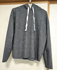 ZARA パール ニット パーカー 美品 上品