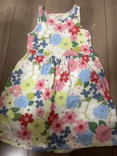 H&M 花柄ワンピース 122/128サイズ キッズ 女の子 ノースリーブ