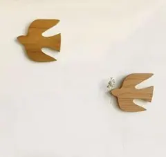 木製　鳥　オブジェ　壁掛け　バード　インテリア　ウォールデコ