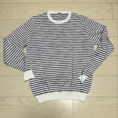 MASSIMO REBECCHI ボーダーコットン混紡ニット セーター