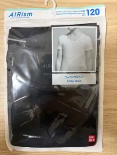 UNIQLO AIRism コットンブレンドUネックT 120cm