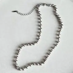 ボール チェーン ネックレス６mm シルバー サージカルステンレス 新品