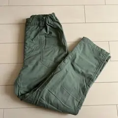 UNIQLO ストレッチウォームイージーベイカーパンツ 140 オリーブ 暖パン