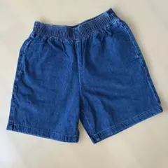 【GU】デニムシェフショーツ　シェフパンツ　ハーフパンツ　Ｍのサムネイル