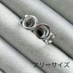 (掲載10/15まで)ステンレス サークル 透かし リング フリーサイズ