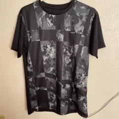 美品 Prince 迷彩柄 ゲームシャツ ブラック バドミントン　M