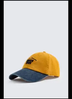 コントラスト刺繍入りキャップ