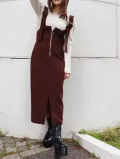 MURUA フロントジップタイトジャンスカ