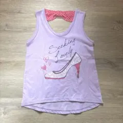 紫色タンクトップ♡小さいお子様にワンピースも可愛い♡ 120サイズのサムネイル
