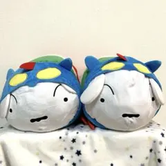 【新品】 クレヨンしんちゃん シロ かぶりっこコロりん BIGぬいぐるみ 2点