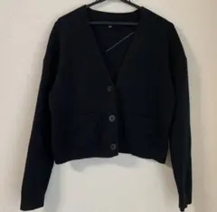 ユニクロ　スムースコットンVネックショートカーディガン　Mサイズ