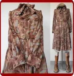 70s ひざ丈ワンピース