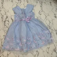 子供用　ドレス　120 蝶々　水色
