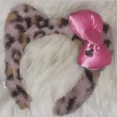 USJ キティ　キティちゃん　ヒョウ柄　カチューシャ　ピンク