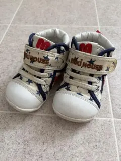 ミキハウス 星柄 ベビーシューズ