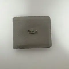 DIESEL グレー レザー 二つ折り財布