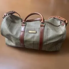 美品 ポロラルフローレン ボストンバッグ 2way 千鳥格子 ブラシ