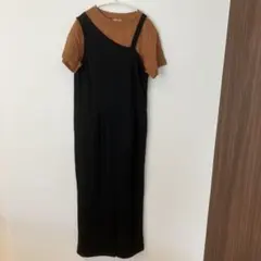 GU アシンメトリーサロペット　ブラック　Mサイズのサムネイル