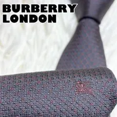 【美品】BURBERRY LONDON ネクタイ　ホースロゴ　ハンドメイド