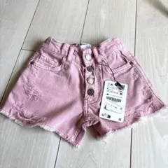 ZARA ピンク デニム ハーフパンツ