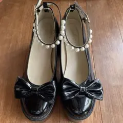 ♡evelyn リボンパールストラップシューズ♡ 厚底のサムネイル
