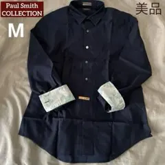 【美品】Paul Smith COLLECTION 総柄　花柄　濃紺　M 綿のサムネイル