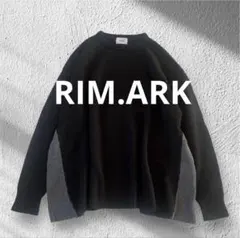 リムアーク　ウール100% サイドカラー　ニット　黒