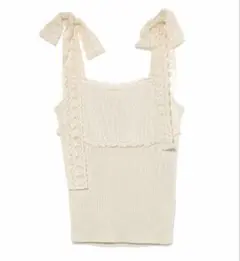 andmary Lil lace knit tops ivory - メルカリ