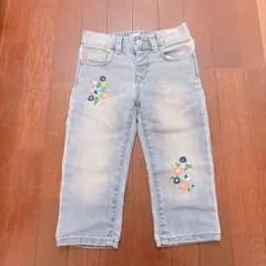 babyGap 花柄刺繍 デニムパンツ 90