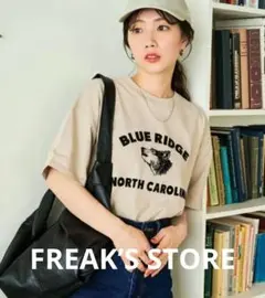限定展開　アニマル カレッジ 半袖 Tシャツ　ベージュ　フリークスストア