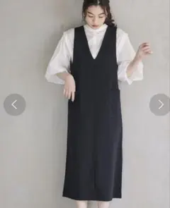 ジャンパースカート ベージュ