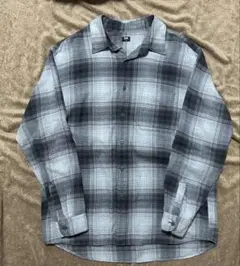 10s old uniqlo shadow plaid shirt ombre