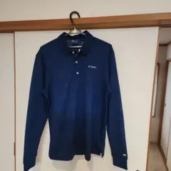 FIDRA ネイビー 長袖ポロシャツ