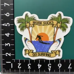 防水ステッカーシール1863   サーフィン　ボード　ハワイ   波乗り