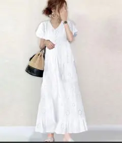 ヴィンテージエスニックスタイル カフタンネックマキシ丈ティアードワンピース