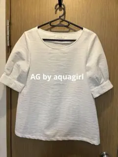 AG by aquagirl パフスリーブブラウス ホワイト　Ｍサイズのサムネイル