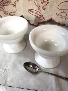 アメリカ製 1980年代 ヴィンテージ ミルクガラス ディナープレート4枚セット ビンテージ○Fire King 1700ラインディナープレートアイボリー4