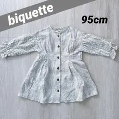 美品　biquette　ビケット　キムラタン　95　ワンピース　子供服　チェックのサムネイル