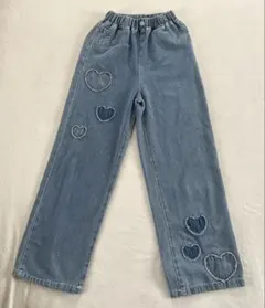 デニムパンツ キッズ ジーンズ ハート柄
