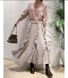 SNIDEL シアーボリュームプリーツスカート